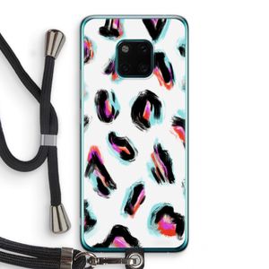 Cheetah color: Huawei Mate 20 Pro Transparant Hoesje met koord