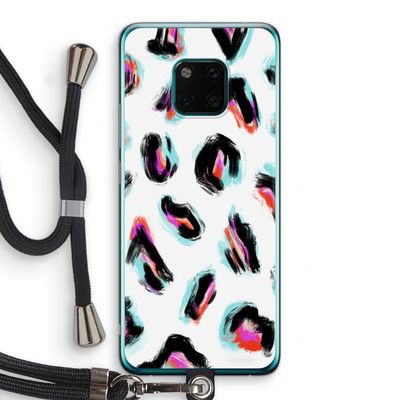 Cheetah color: Huawei Mate 20 Pro Transparant Hoesje met koord