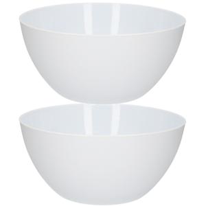 Schalen/schaaltjes/kommetjes - 2x - Dia 14 cm - wit 750 ml