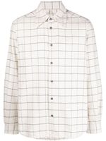 Sunflower grid-pattern pointed-collar shirt - Tons neutres - thumbnail