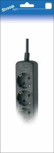 Stroomlijn TCD RA 4-voudig 1,5 meter snoer zwart 6672399