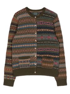 POLO RALPH LAUREN KIDS cardigan en maille fair isle - Vert