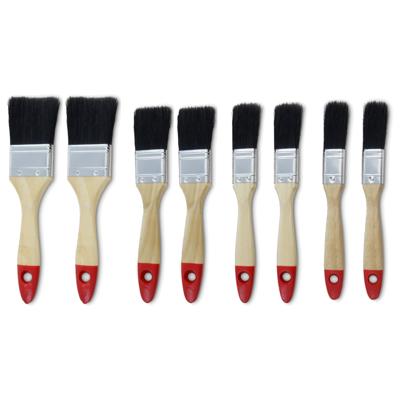 Verfkwasten set - 8x delig - hout - synthetisch - 20-50 mm - schilderen