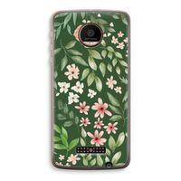 Botanical green sweet flower heaven: Motorola Moto Z Force Transparant Hoesje