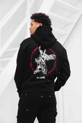 24 Uomo Statue Hoodie Heren Zwart - Maat S - Kleur: Zwart | Soccerfanshop