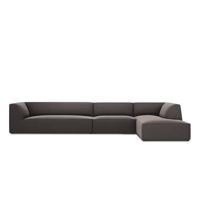 Windsor & Co Sao Hoekbank met Chaise Longue Rechts - 5-zits - Velvet - Donkergrijs