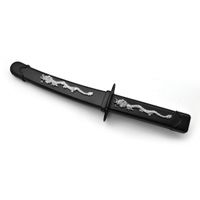 Carnaval ninja zwaard met zilveren draak 35 cm   -
