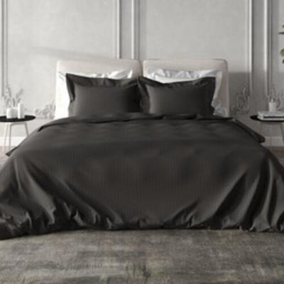 Heckett & Lane HNL dekbedovertrek Satin Stripe Dark Gull Grey 240x220