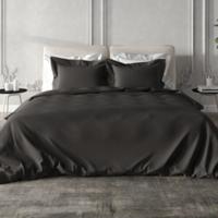 Heckett & Lane HNL dekbedovertrek Satin Stripe Dark Gull Grey 240x220