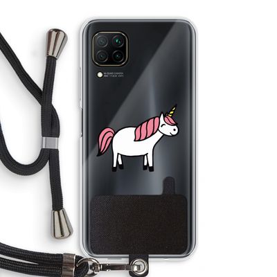 Eenhoorn: Huawei P40 Lite Transparant Hoesje met koord