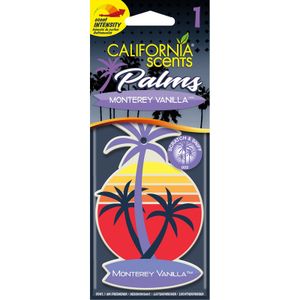 California Scents Palm Tree Luchtverfrisser Monterey Vanilla 1 stuk CDPALMVAN
