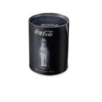 Coca Cola thema spaarpot - zwart - metaal - 10 x 13 cm - spaarpotten - volwassenen en kinderen