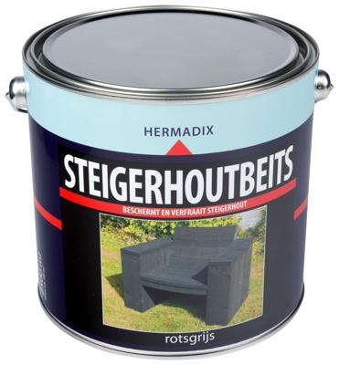Steigerh.beits rots grijs 2500 ml - Hermadix