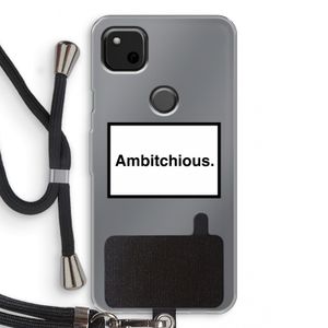 Ambitchious: Pixel 4a Transparant Hoesje met koord