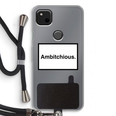 Ambitchious: Pixel 4a Transparant Hoesje met koord
