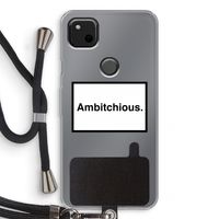 Ambitchious: Pixel 4a Transparant Hoesje met koord