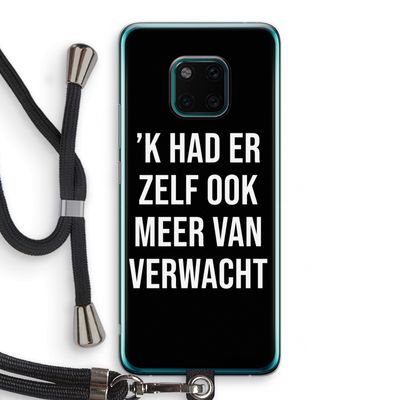 Meer verwacht - Zwart: Huawei Mate 20 Pro Transparant Hoesje met koord