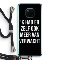 Meer verwacht - Zwart: Huawei Mate 20 Pro Transparant Hoesje met koord