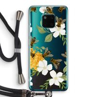No flowers without bees: Huawei Mate 20 Pro Transparant Hoesje met koord