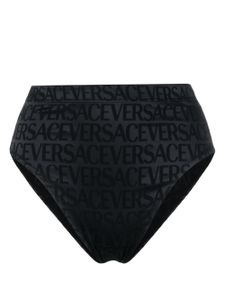 Versace culotte satinée à imprimé Versace Allover - Noir