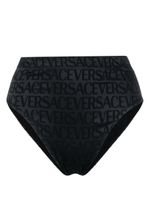 Versace culotte satinée à imprimé Versace Allover - Noir