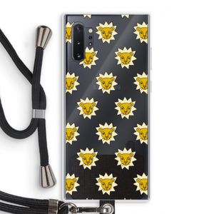 Leeuwenkoppen: Samsung Galaxy Note 10 Plus Transparant Hoesje met koord