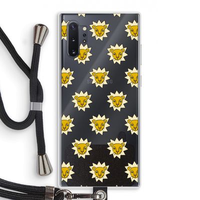 Leeuwenkoppen: Samsung Galaxy Note 10 Plus Transparant Hoesje met koord