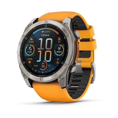 Garmin Fenix 8 3,56 cm (1.4") AMOLED 51 mm Digitaal 454 x 454 Pixels Touchscreen Titanium Wifi GPS
