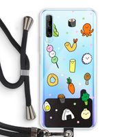 Happy bento friends: Huawei P Smart Pro Transparant Hoesje met koord