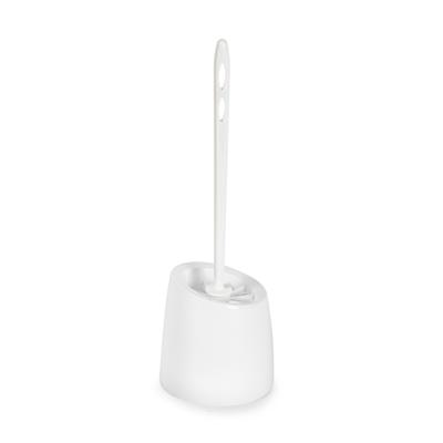 Wc Borstel - met houder - wit - kunststof - toiletborstel - 37 cm
