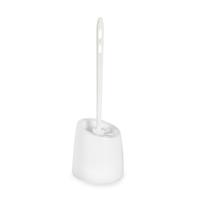 Wc Borstel - met houder - wit - kunststof - toiletborstel - 37 cm