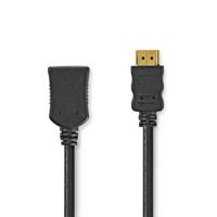 Nedis High Speed HDMI-Kabel met Ethernet | HDMI Connector | HDMI Female | 4K@30Hz | 10.2 Gbps | 1.00 m | Rond | PVC | Zwart | Label - CVGL34090BK10