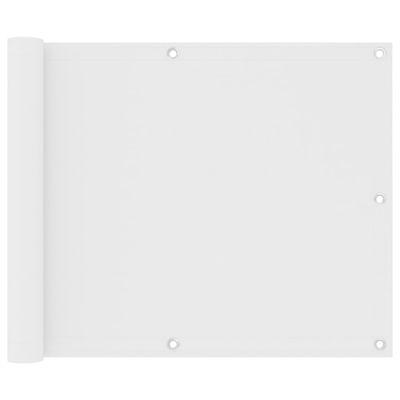 VidaXL Balkonscherm 75x600 cm oxford stof wit
