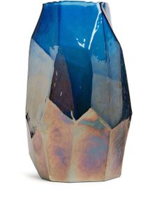 POLSPOTTEN vase en verre Graphic Luster - Bleu