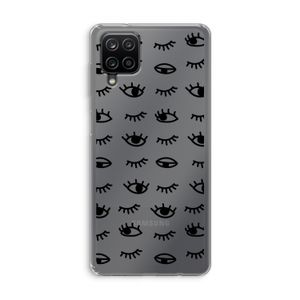 Eye pattern #2: Samsung Galaxy A12 Transparant Hoesje