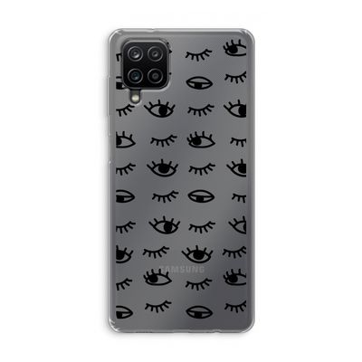 Eye pattern #2: Samsung Galaxy A12 Transparant Hoesje