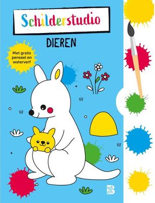 Kleurboek met verfpalet en penseel Dieren - Paperback (9789403229799)