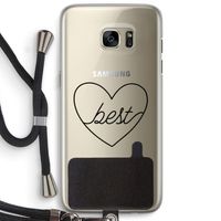 Best heart black: Samsung Galaxy S7 Edge Transparant Hoesje met koord