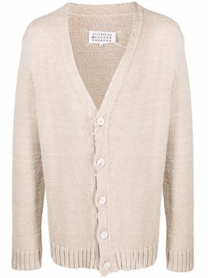 Maison Margiela cardigan à col v - Tons neutres