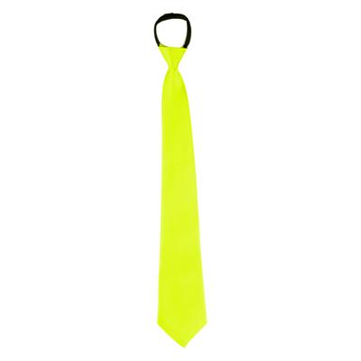 Carnaval verkleed stropdas - neon geel - volwassene - verkleedthema