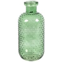 Bloemenvaas Cactus Dots - groen transparant - glas - D11 x H24 cm