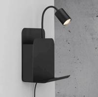 Leeslamp Bedlamp met 2X USB en schakelaar GU10 fitting Roomi Leeslamp Bedlamp met 2X USB en schakelaar GU10 fitting Roomi