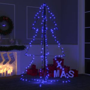 VidaXL Kegelkerstboom 200 led&apos;s binnen en buiten 98x150 cm