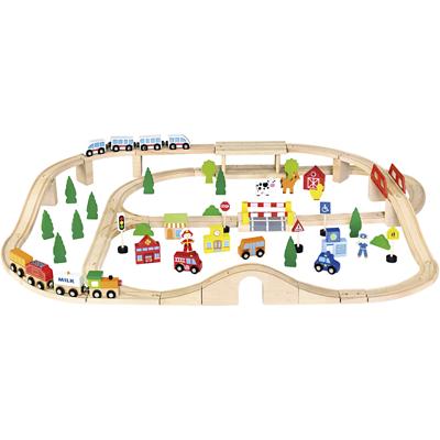 VIGA spoorweg en stad, 90 onderdelen/ 1 set