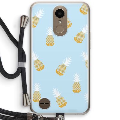 Ananasjes: LG K10 (2017) Transparant Hoesje met koord