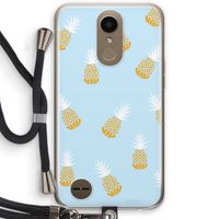 Ananasjes: LG K10 (2017) Transparant Hoesje met koord