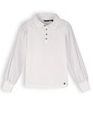 NoNo Meisjes shirt met kraag - Kemmy - Sneeuw wit - thumbnail