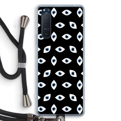 Eyes pattern: Sony Xperia 5 II Transparant Hoesje met koord