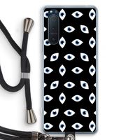 Eyes pattern: Sony Xperia 5 II Transparant Hoesje met koord