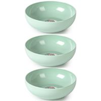 Plasticforte Kommetjes/schaaltjes - 6x - dessert/ontbijt - kunststof - D20 x 6 cm - mintgroen